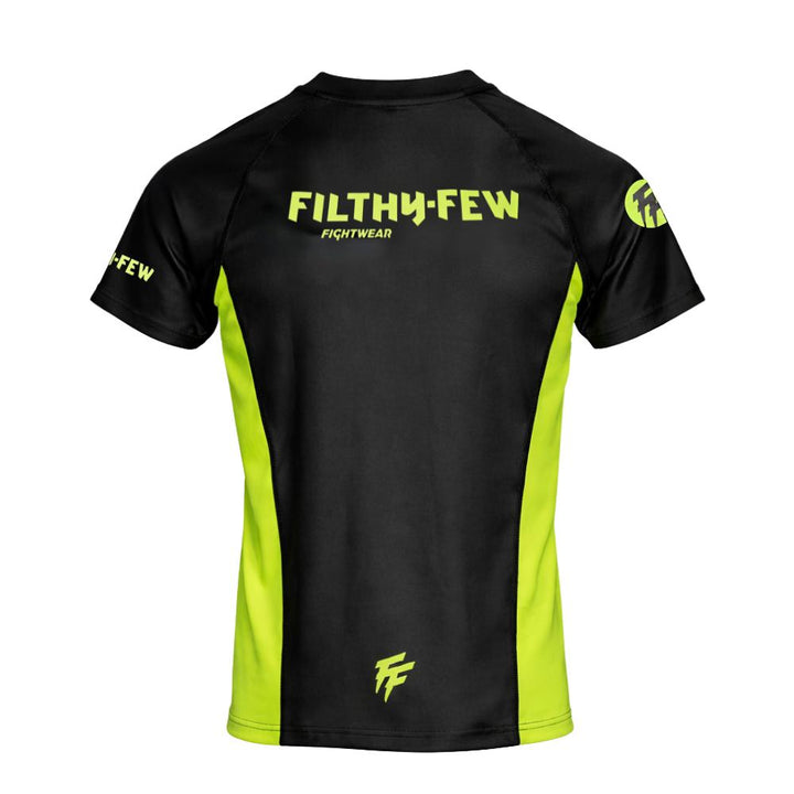 Filthy Few Titan Short Sleeve Rash Guard - Black/Green-Filthy Few
