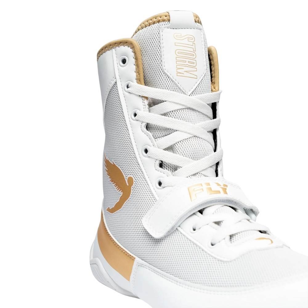 Fly Storm 2 Boxing Boots - White/Gold-Fly