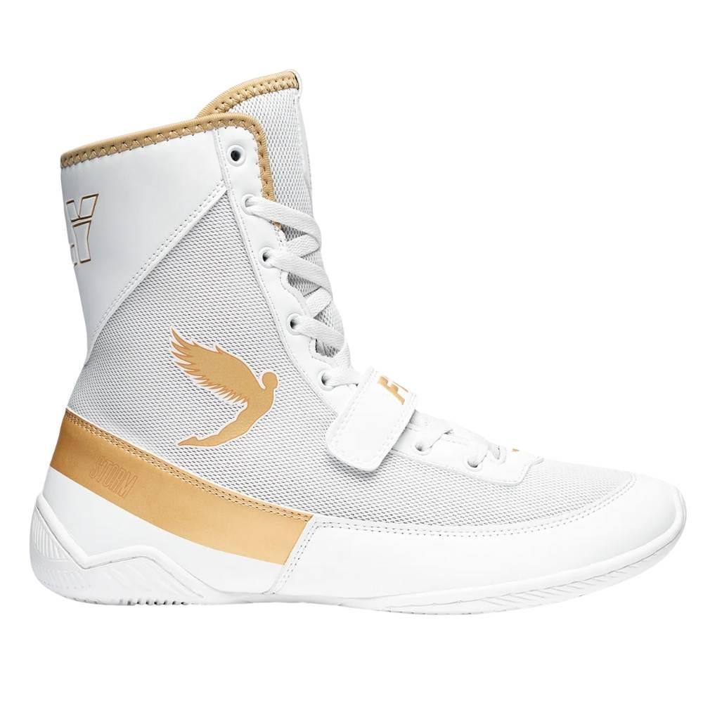 Fly Storm 2 Boxing Boots - White/Gold-Fly