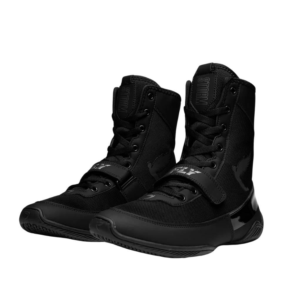 Fly Storm 2 Kids Boxing Boots - Black/Black-Fly