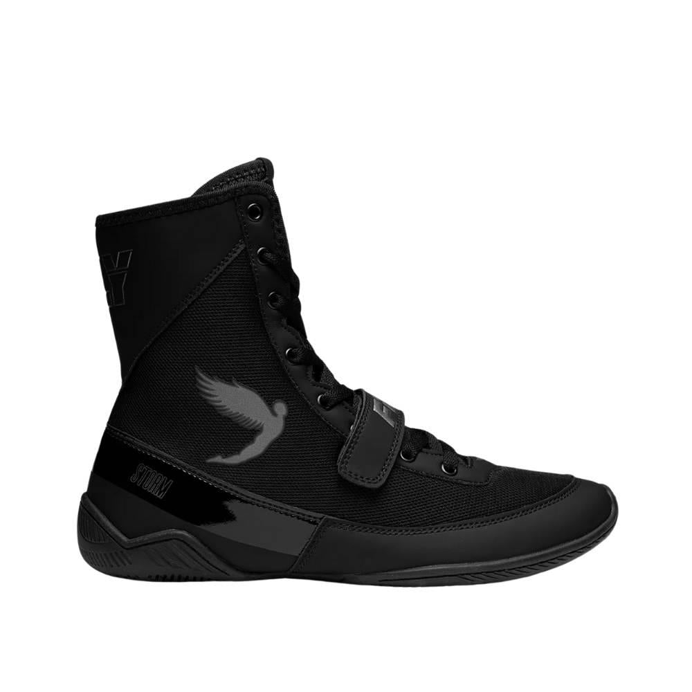Fly Storm 2 Kids Boxing Boots - Black/Black-Fly