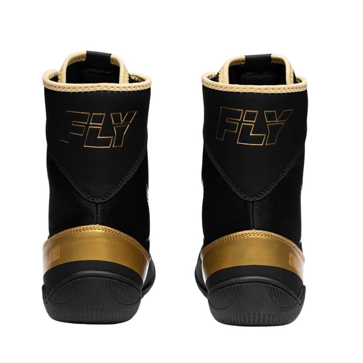 Fly Storm 2 Kids Boxing Boots - Black/Gold-Fly