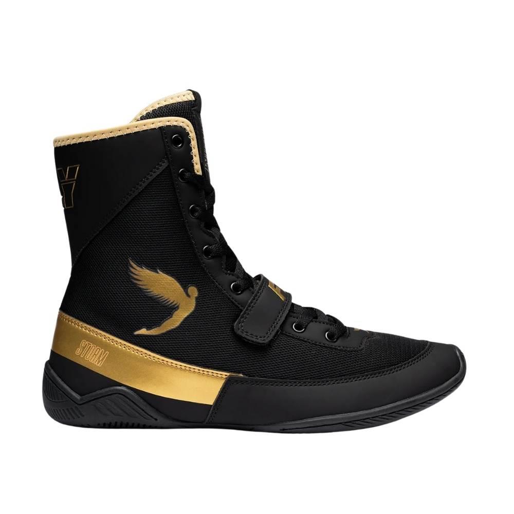 Fly Storm 2 Kids Boxing Boots - Black/Gold-Fly