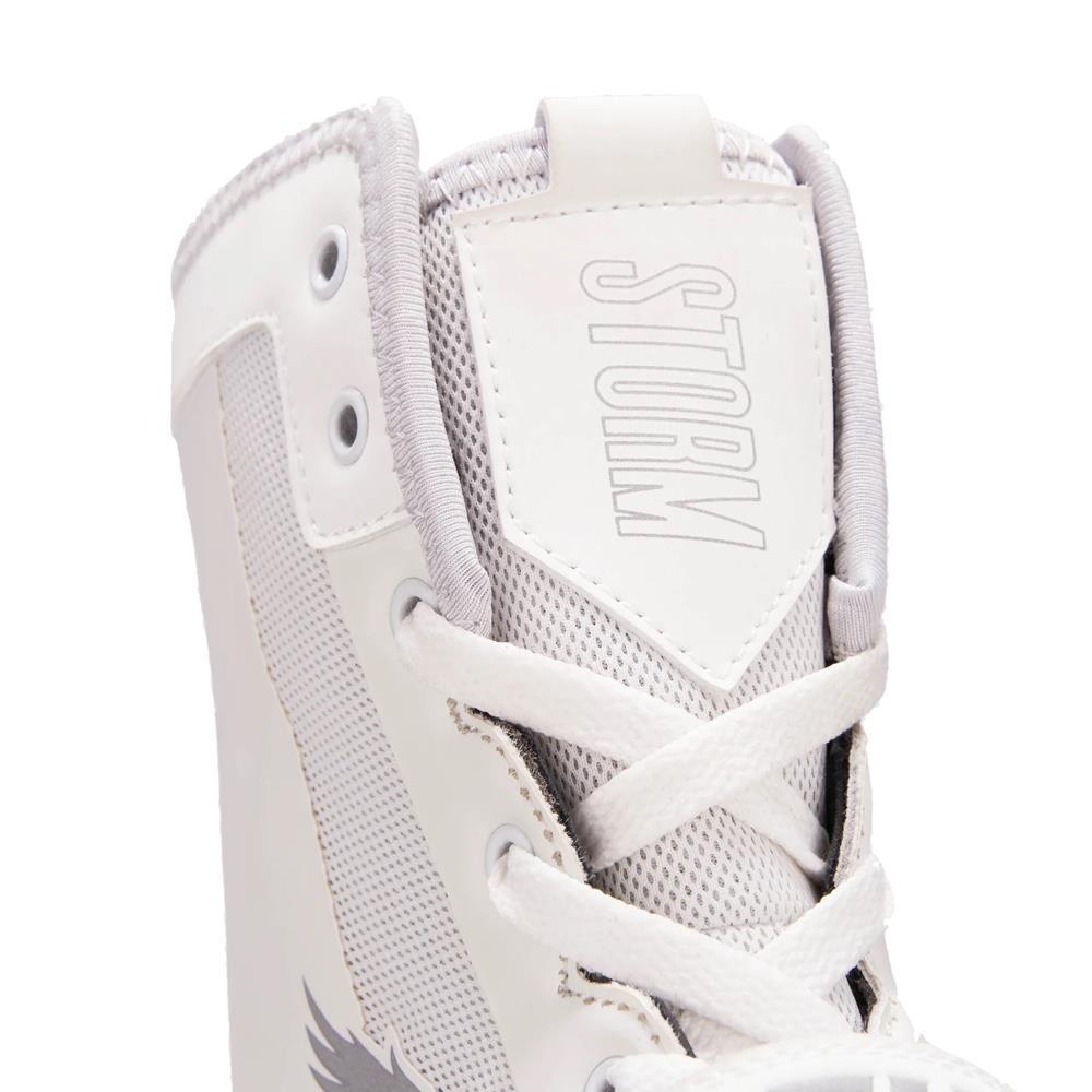 Fly Storm Boxing Boots - White/Grey-FEUK