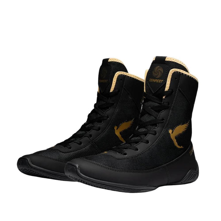 Fly Tempest Kids Boxing Boots - Black/Gold-Fly
