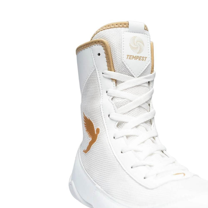 Fly Tempest Kids Boxing Boots - White/Gold-Fly