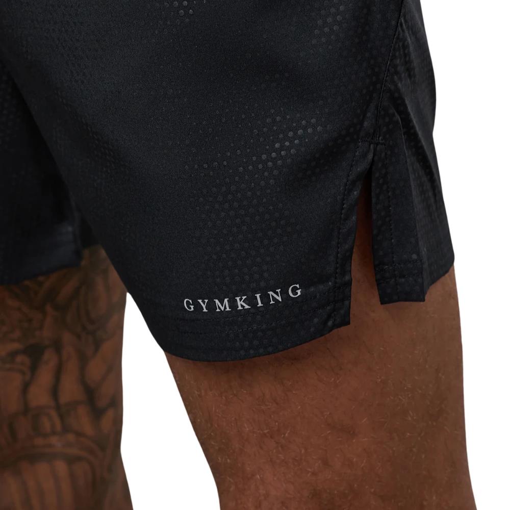 Gym King Debossed Pixel 5" Short - Black-Gym King
