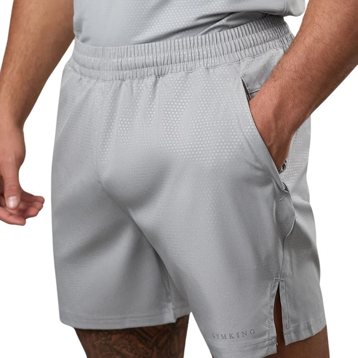 Gym King Debossed Pixel 5" Short - Grey-Gym King