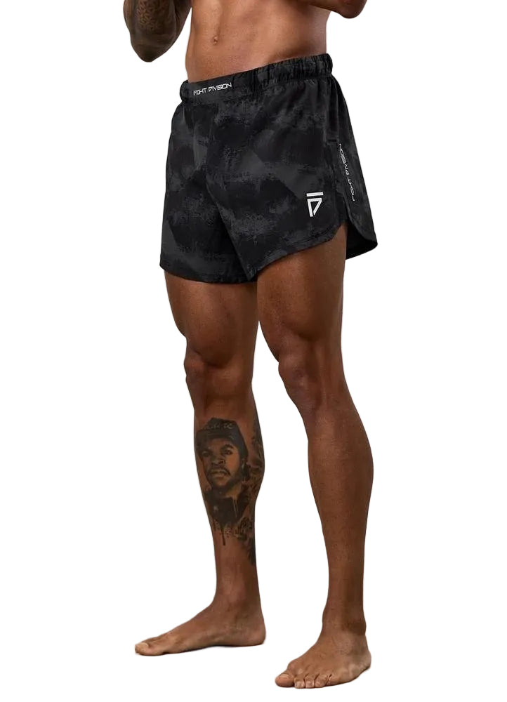 Gym King Fight Division Combat 5" Short - Graphite Abstract Print-Gym King