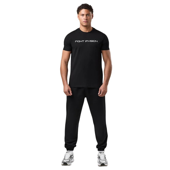 Gym King Fight Division Essential Tee - Black-Fight Equipment UK