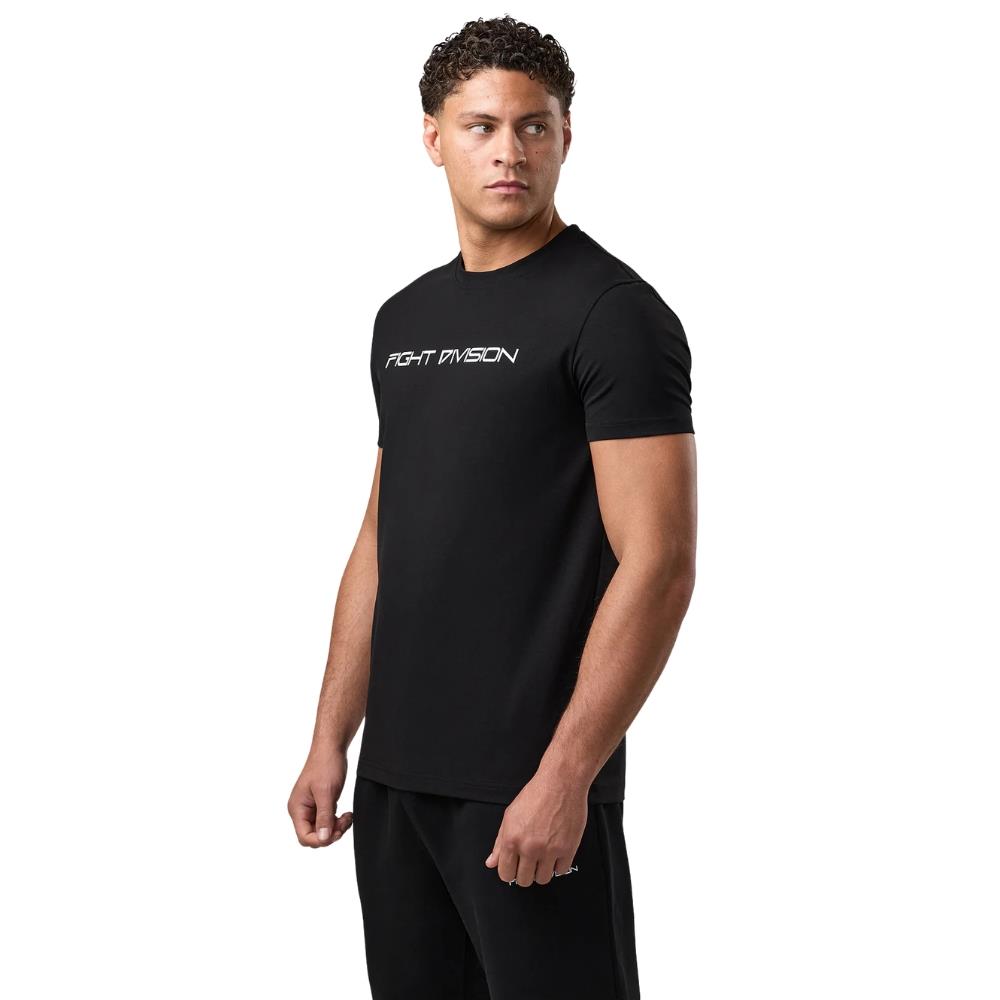 Gym King Fight Division Essential Tee - Black-Fight Equipment UK