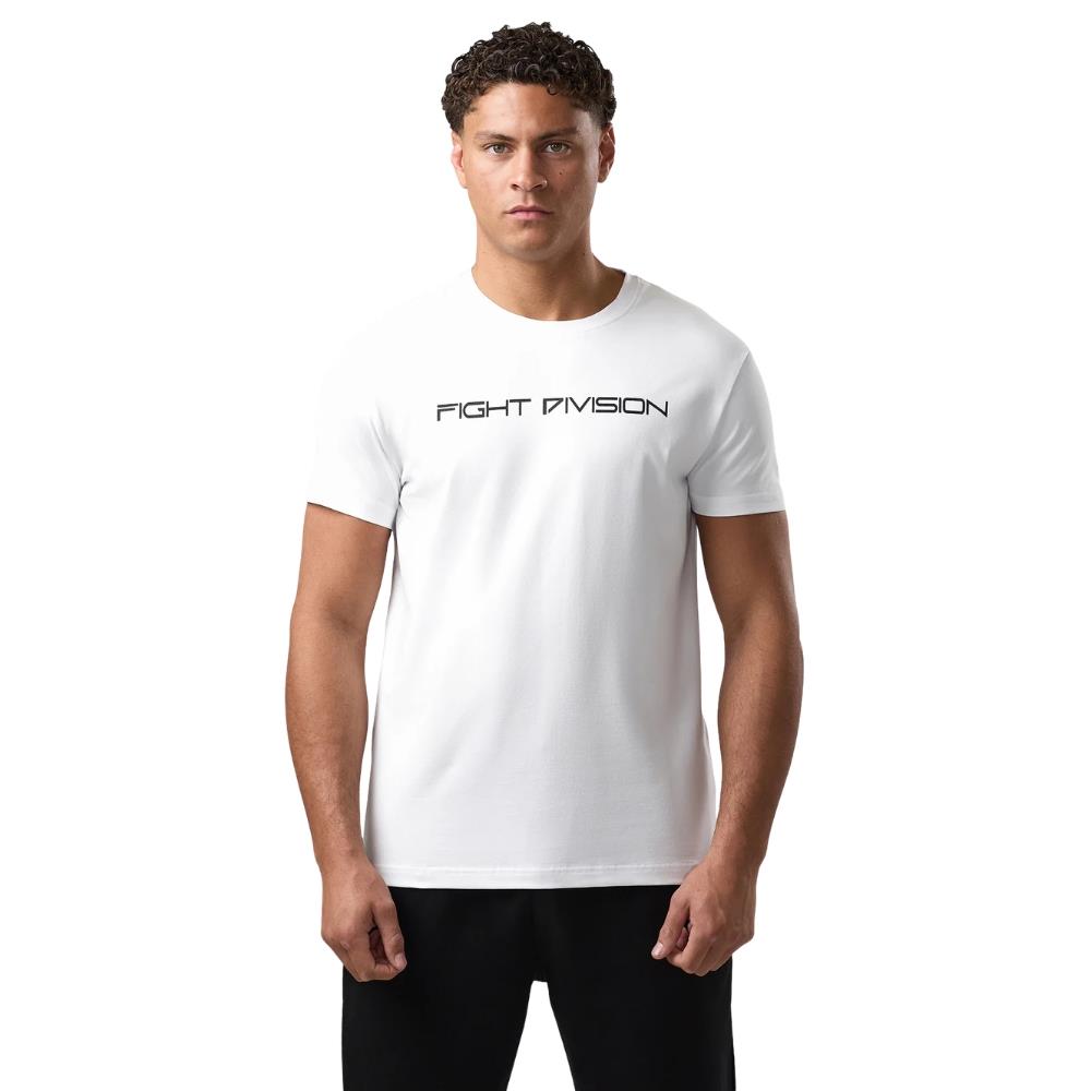 Gym King Fight Division Essential Tee - White-Fight Equipment UK