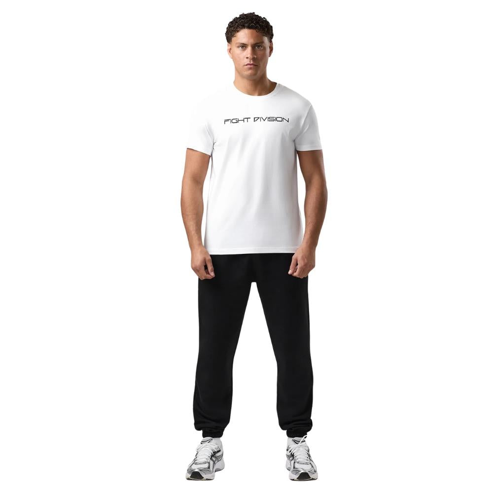 Gym King Fight Division Essential Tee - White-Fight Equipment UK
