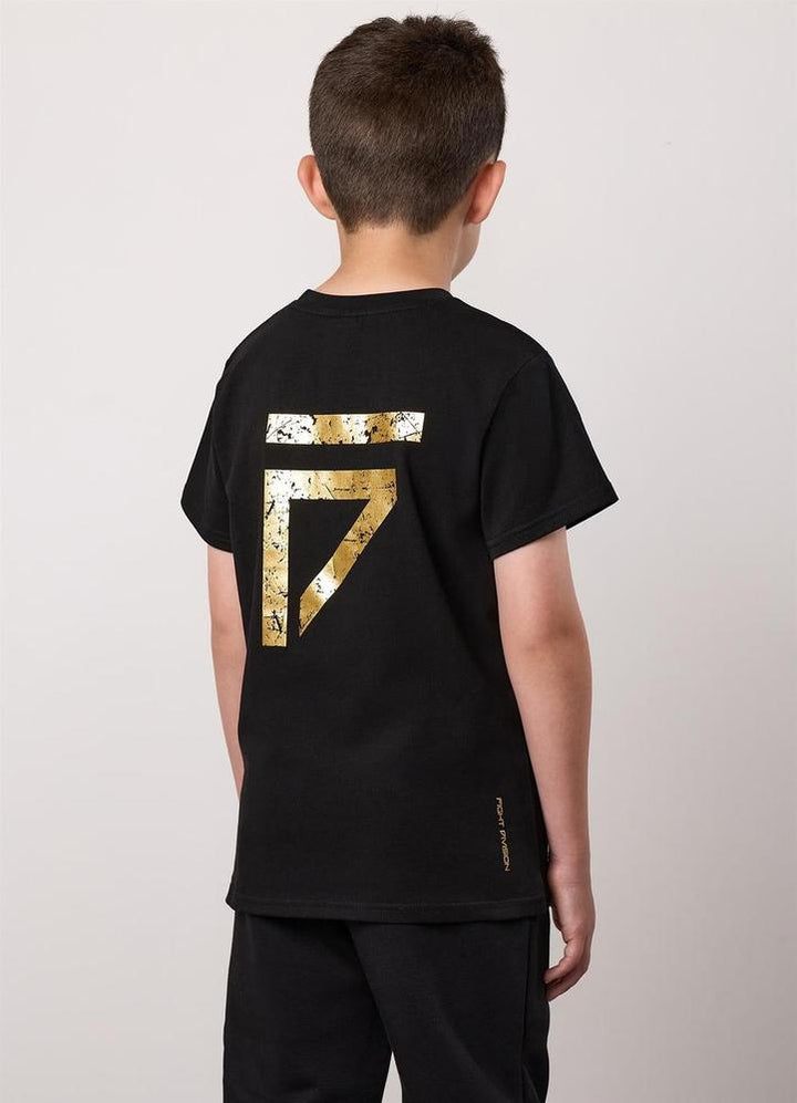 Gym King Fight Division Kids Tee - Black-Gym King