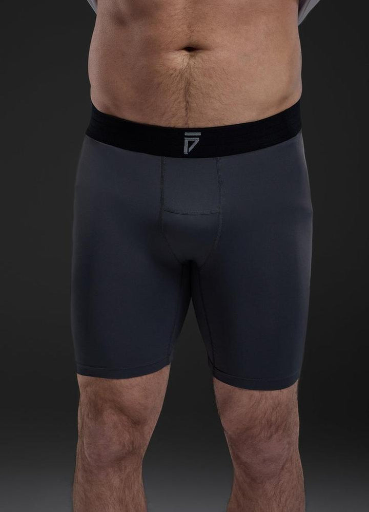 Gym King Fight Division Combat Compression Shorts - Graphite-Gym King