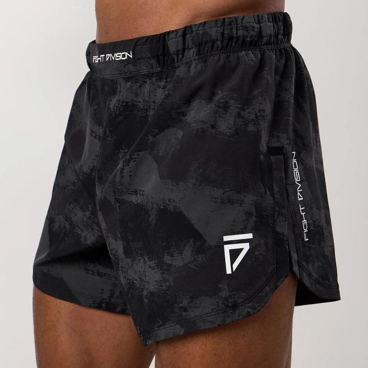 Gym King Fight Division Combat 5" Short - Graphite Abstract Print-Gym King
