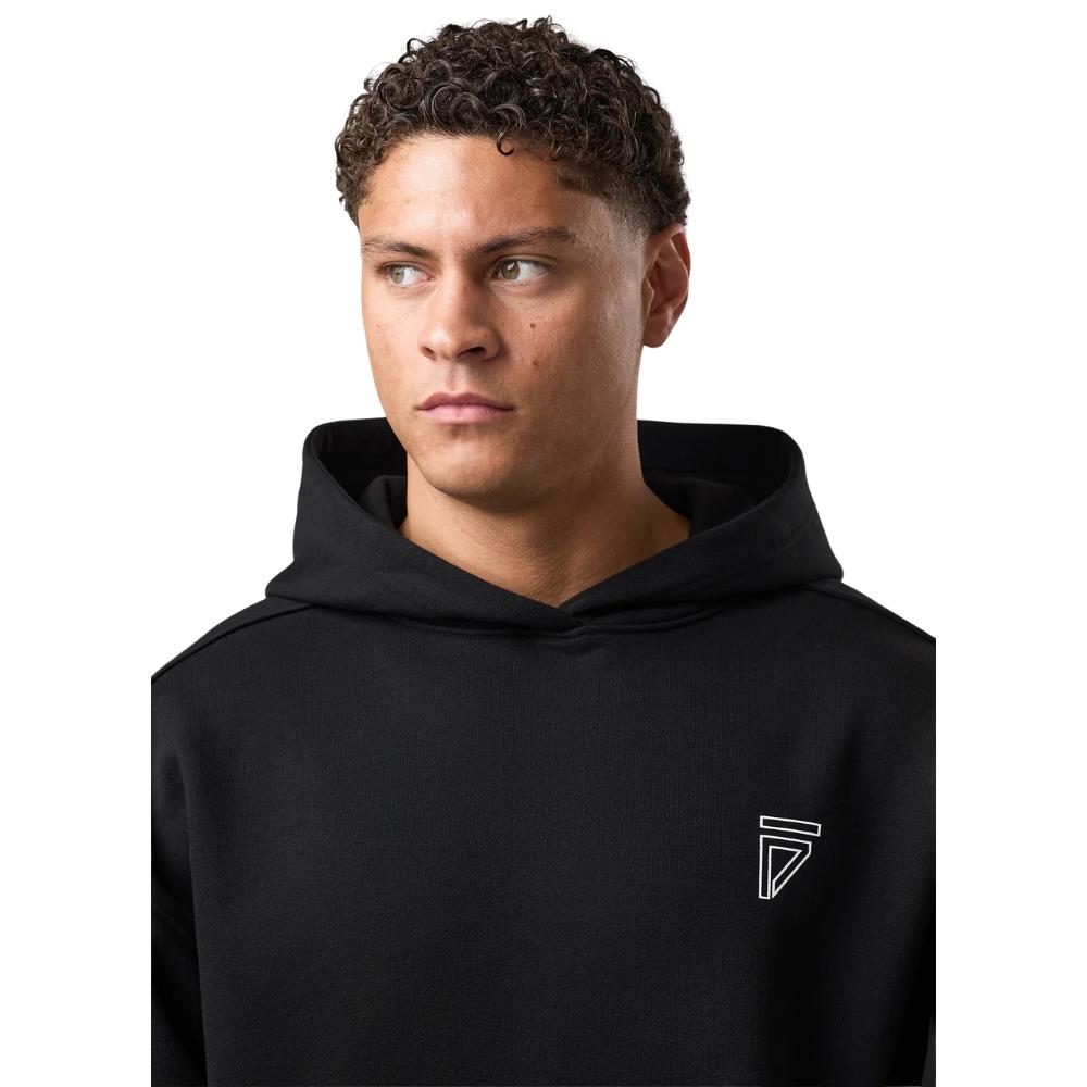 Gym King Fight Division Outline Hoodie - Black-Fight Equipment UK
