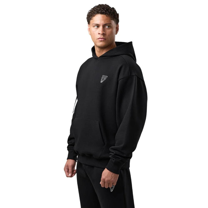 Gym King Fight Division Outline Hoodie - Black-Fight Equipment UK