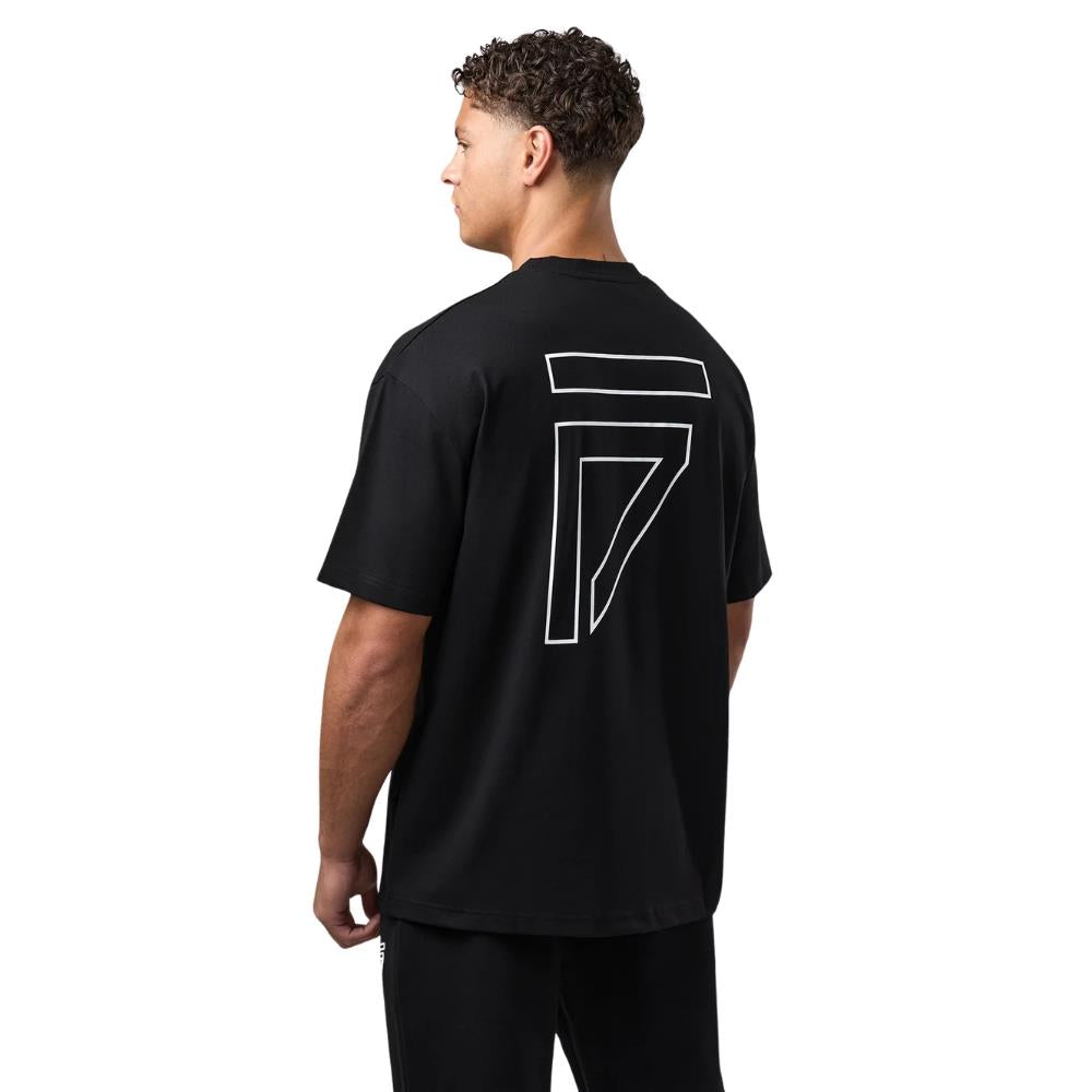 Gym King Fight Division Outline Tee - Black-Gym King