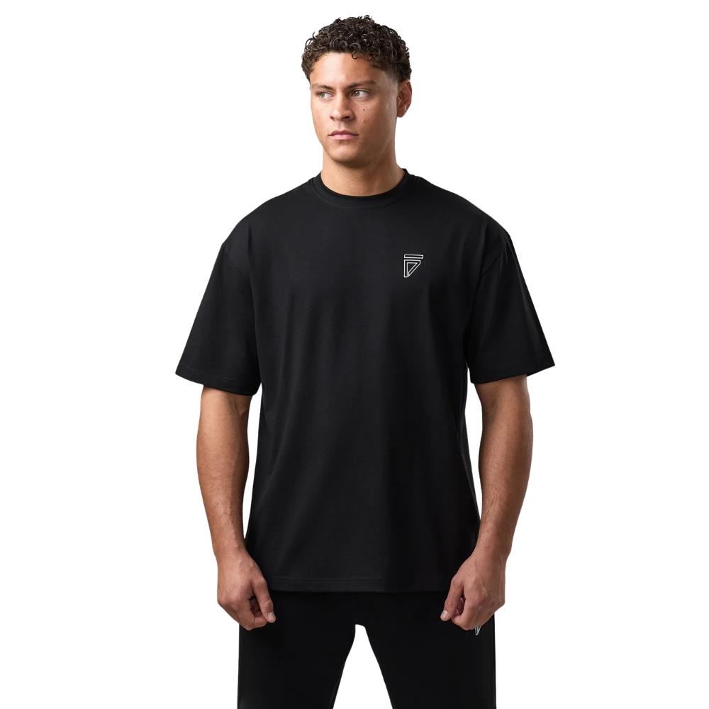 Gym King Fight Division Outline Tee - Black-Gym King