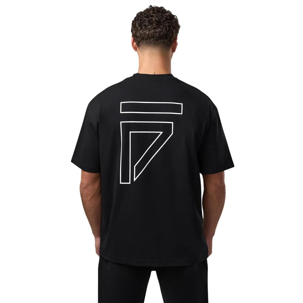 Gym King Fight Division Outline Tee - Black-Gym King