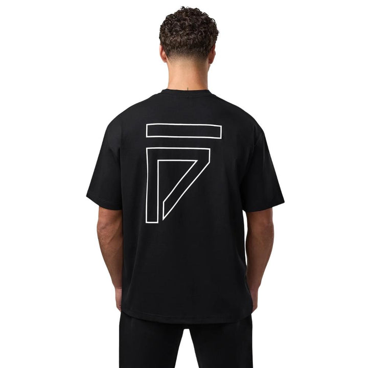Gym King Fight Division Outline Tee - Black-Gym King