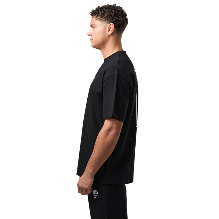 Gym King Fight Division Outline Tee - Black-Gym King