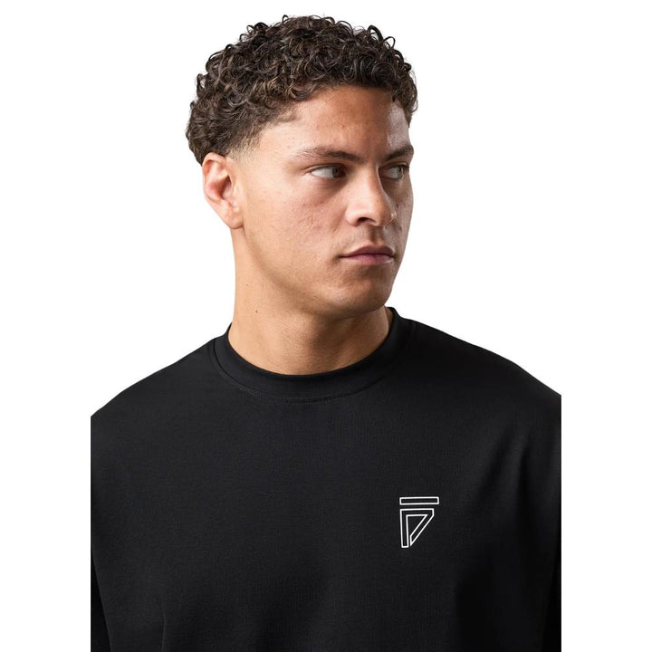 Gym King Fight Division Outline Tee - Black-Gym King