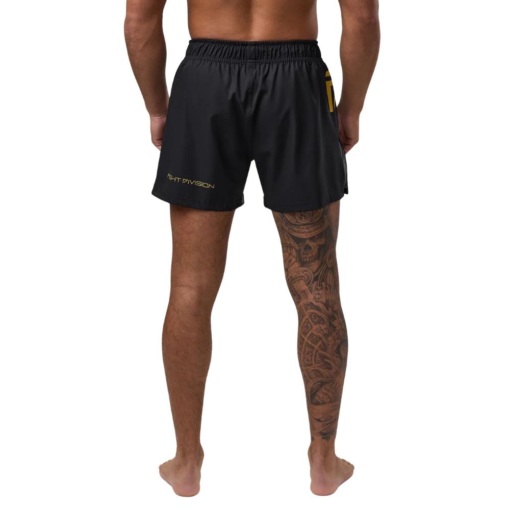 Gym King Sovereign MMA Hybrid Shorts - Black/Gold-Fight Equipment UK