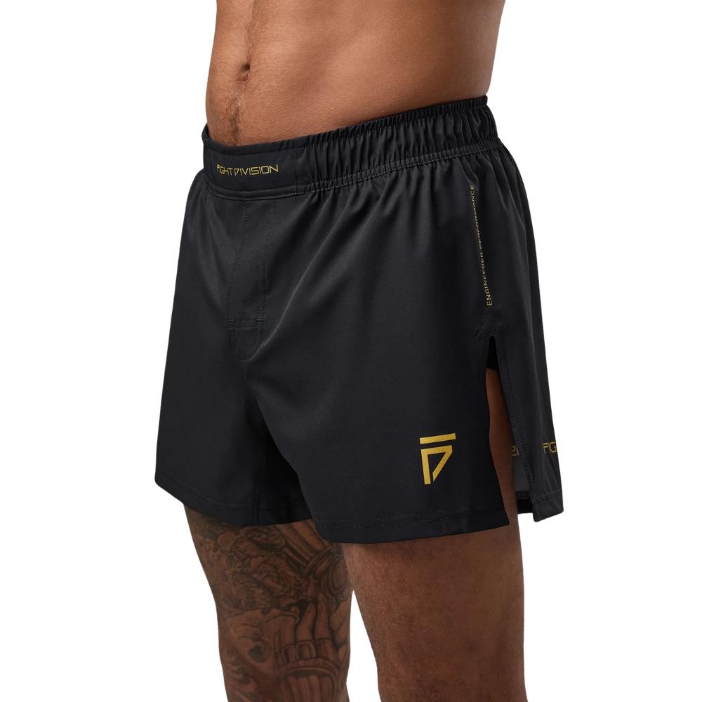 Gym King Sovereign MMA Hybrid Shorts - Black/Gold-Fight Equipment UK