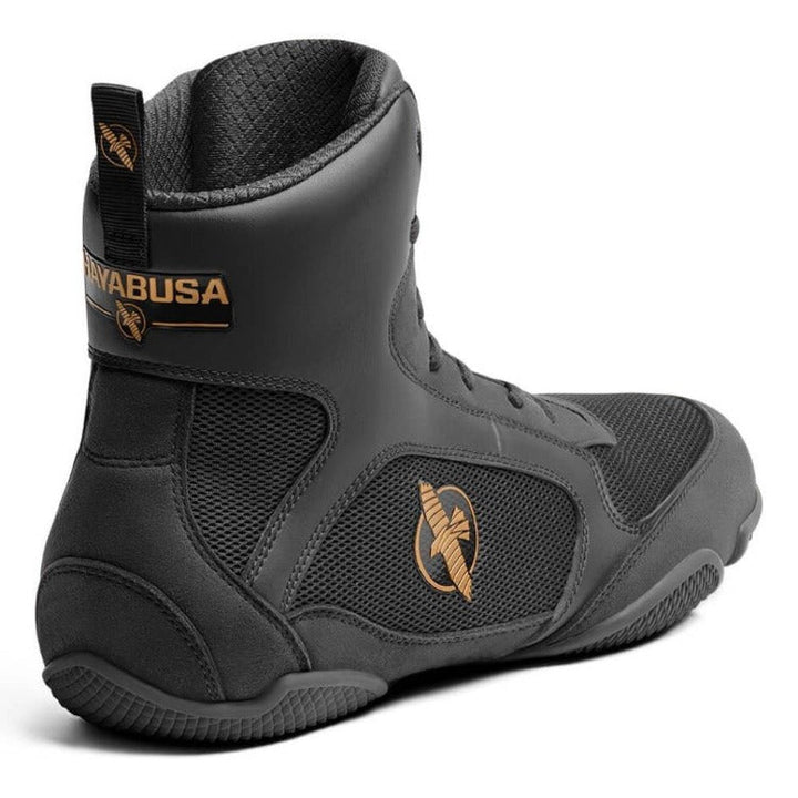 Hayabusa Pro Boxing Boots - Black/Gold-FEUK