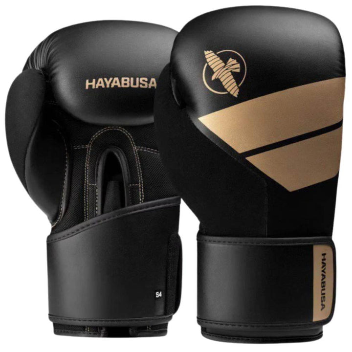 Hayabusa S4 Boxing Gloves - Black/Gold-Hayabusa