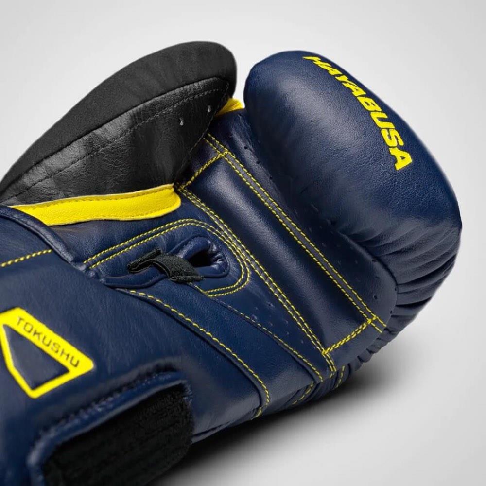 Hayabusa T3 Boxing Gloves - Navy Blue/Yellow-FEUK
