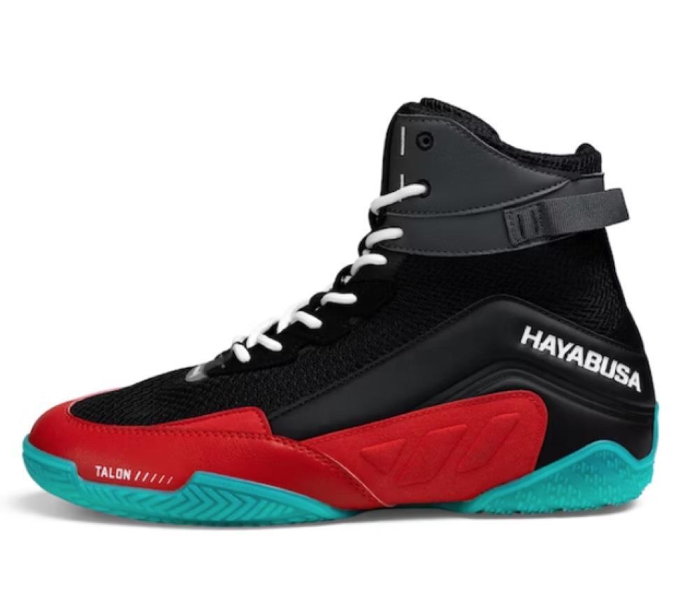 Hayabusa Talon Boxing Boots - Black/Red-FEUK