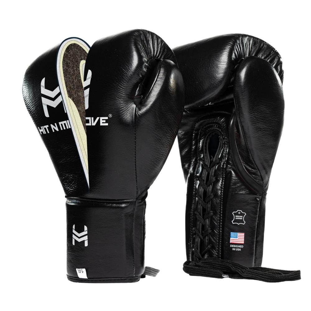 Hit N Move Horse Hair Boxing Glove - Black-Hit N Move