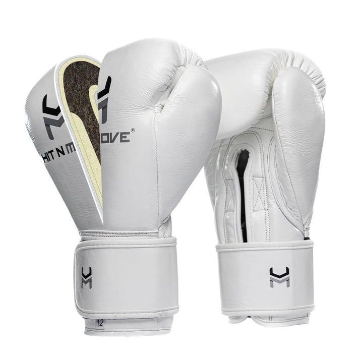 Hit N Move Horse Hair Boxing Glove - White-Hit N Move