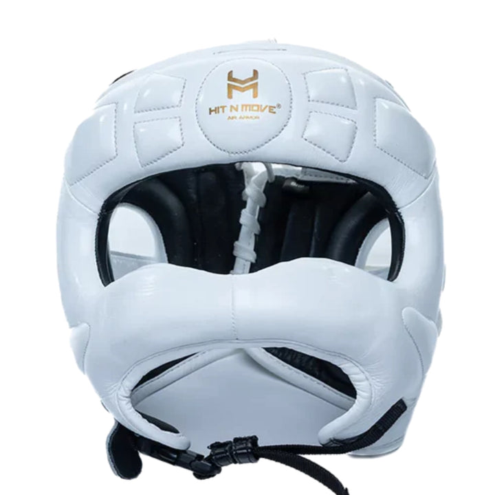 Hit N Move Nose Bar Head Guard - White-Hit N Move