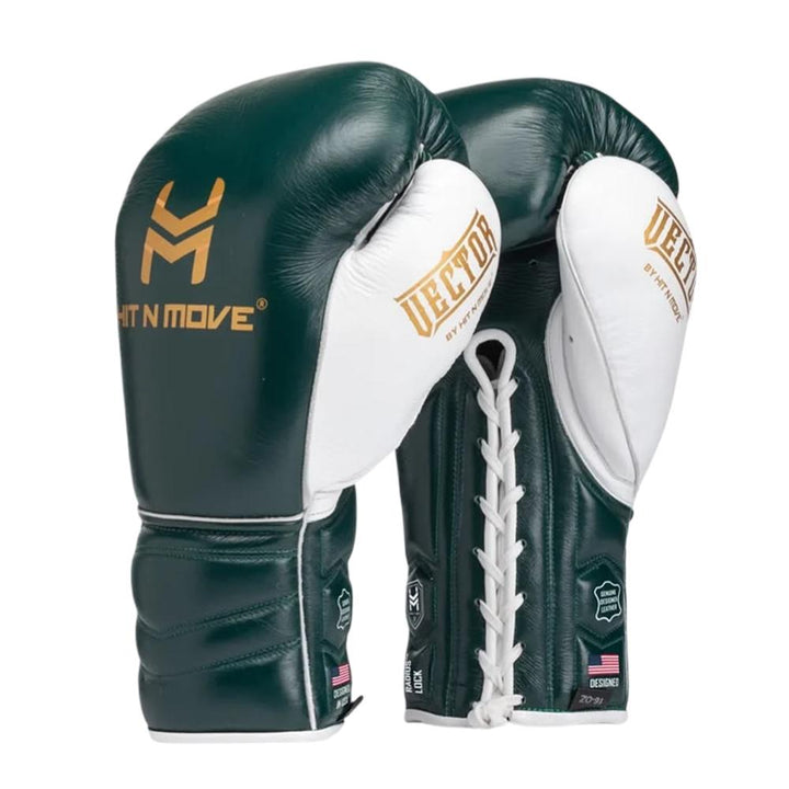Hit N Move Vector Boxing Glove - Forest Green-Hit N Move