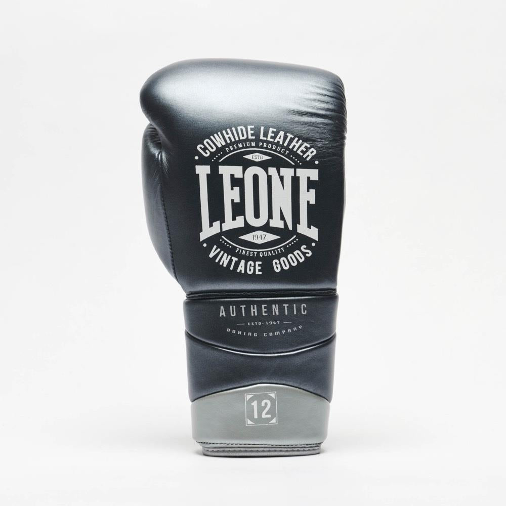 Leone Authentic Lace Boxing Gloves - Grey-Leone 1947