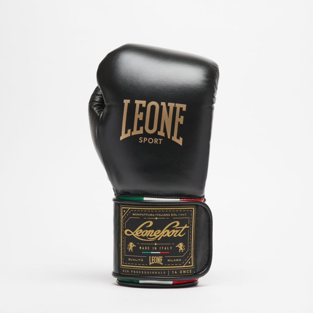 Leone Orlando Classico Tricolore Boxing Gloves - Black-Leone 1947