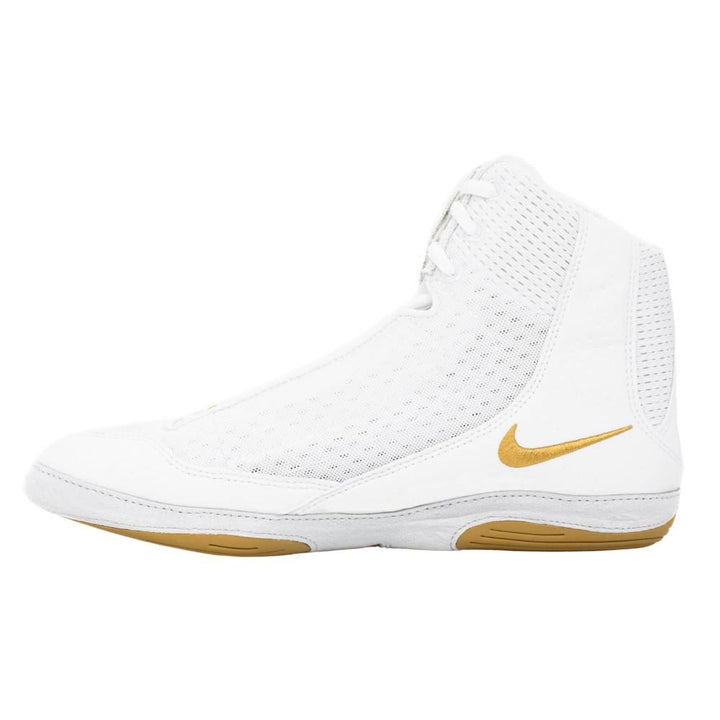 Nike Inflict 4 Wrestling Shoes - White/Gold-Nike
