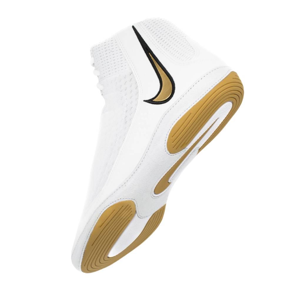 Nike Inflict 4 Wrestling Shoes - White/Gold-Nike