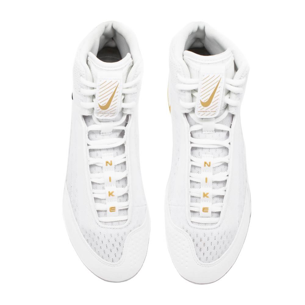 Nike Inflict 4 Wrestling Shoes - White/Gold-Nike