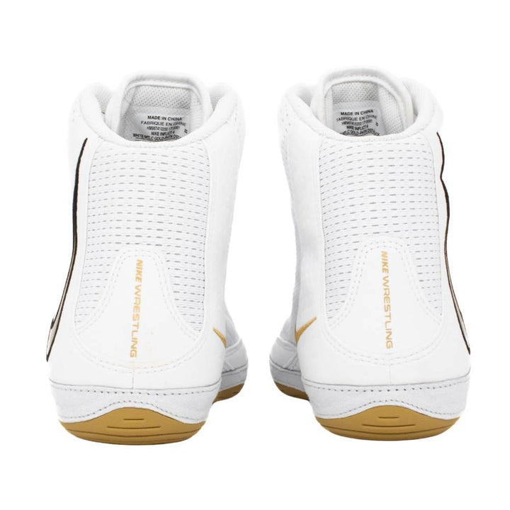 Nike Inflict 4 Wrestling Shoes - White/Gold-Nike
