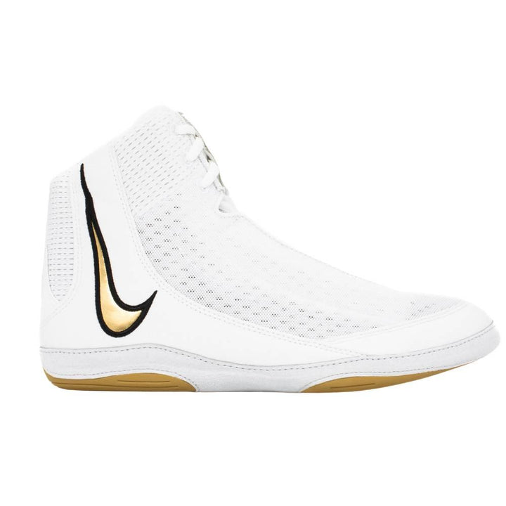 Nike Inflict 4 Wrestling Shoes - White/Gold-Nike