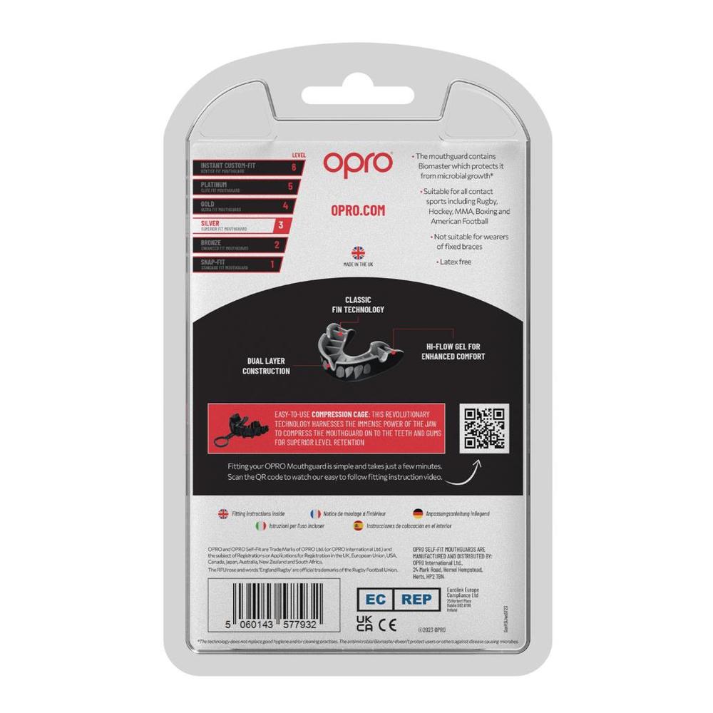 OPRO Self-Fit GEN5 Silver Mouthguard-Opro