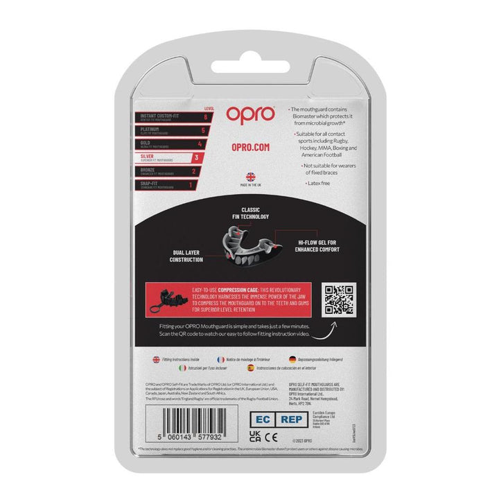 OPRO Self-Fit GEN5 Silver Mouthguard-Opro