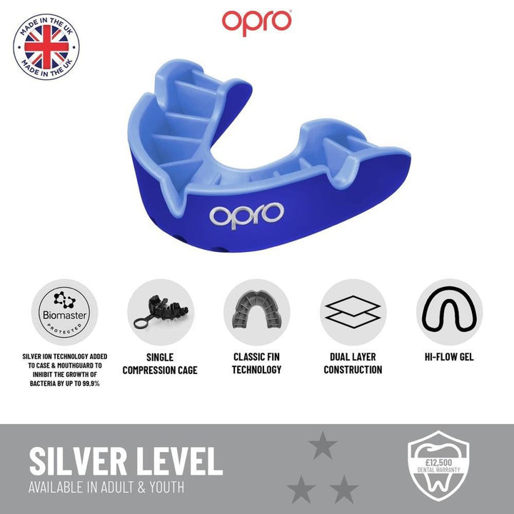Opro Silver Self Fit Mouth Guard-FEUK