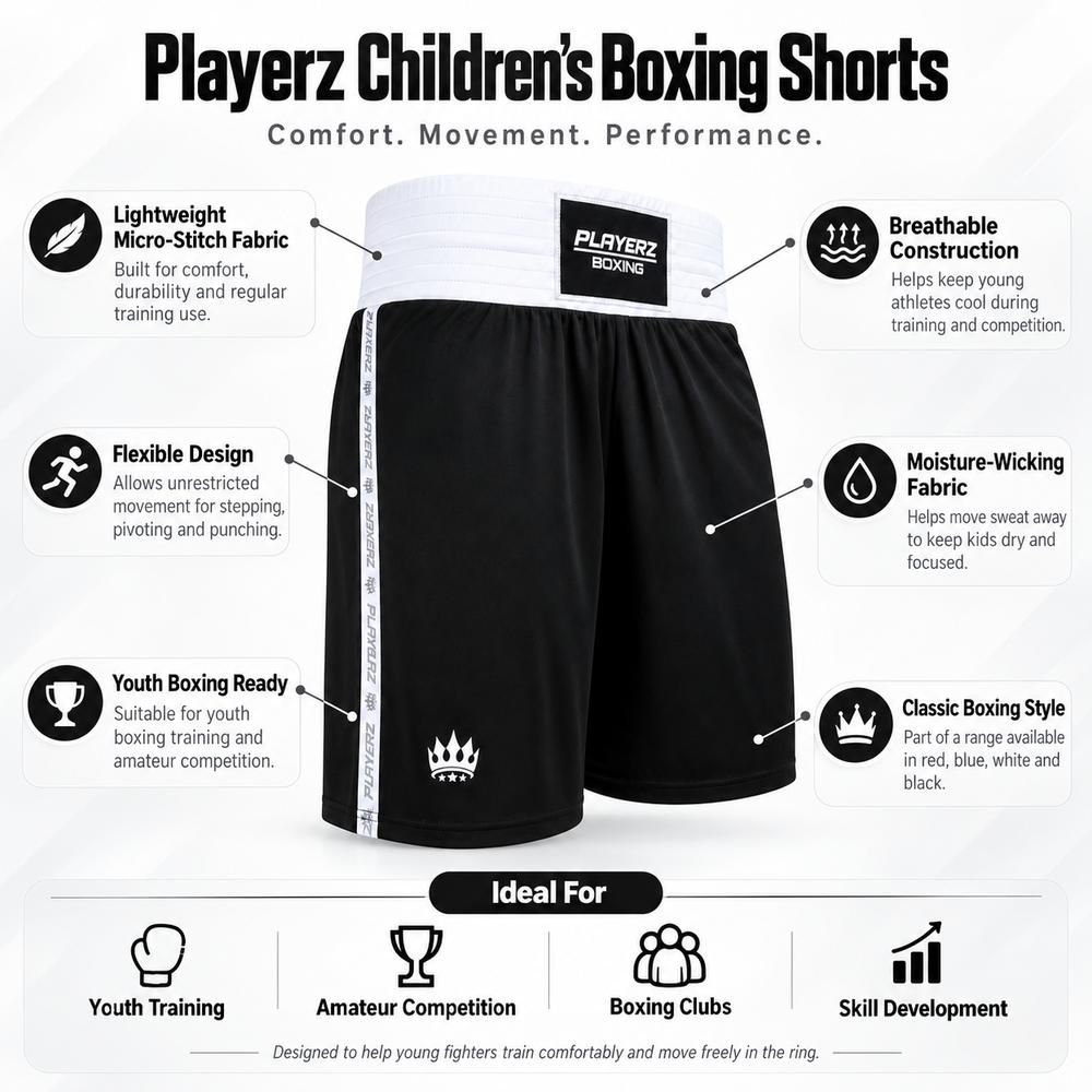 Playerz Boxing Shorts - Kids-Playerz Boxing