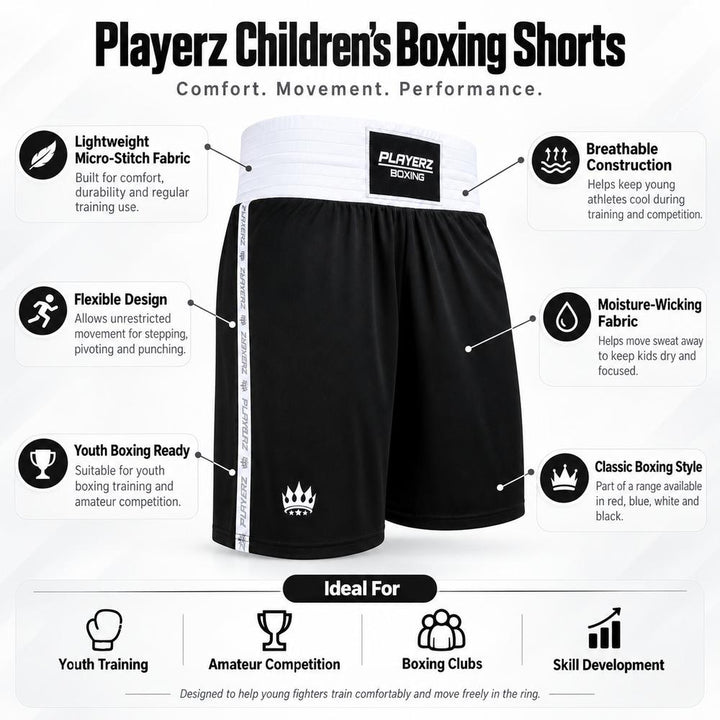 Playerz Boxing Shorts - Kids-Playerz Boxing